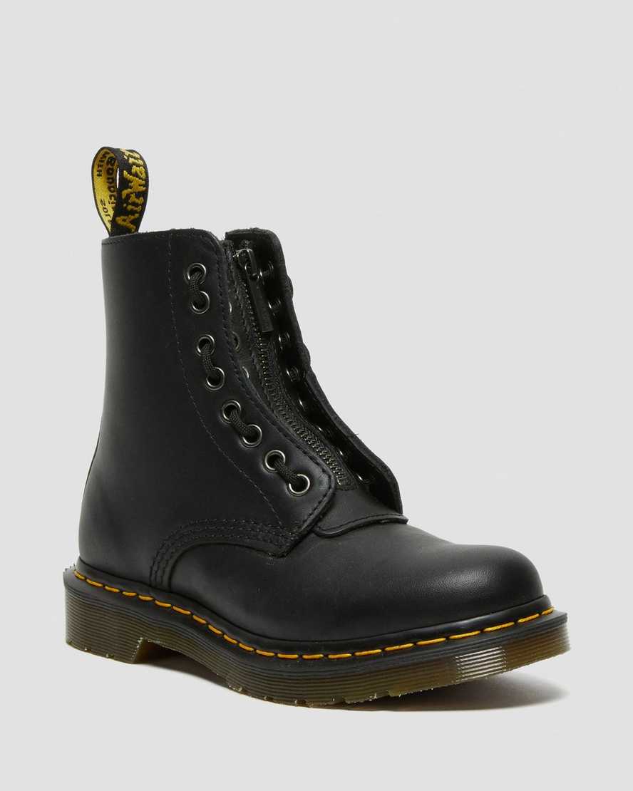 Dr. Martens 1460 Pascal Nappa Zipper Kadın Originals Botlar - Bot Siyah |AGQLH7349|